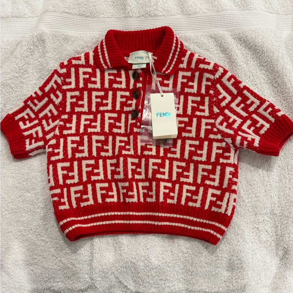 Fendi kids polo sweater
